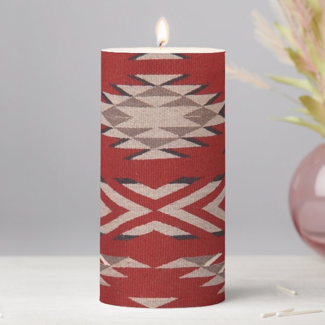 Native American Indian Southwest  Pillar Candle (In Situ)