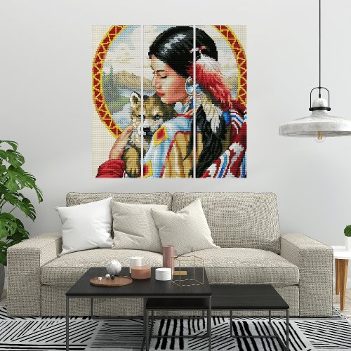 Native American Indian Southwest Wall Art Triptych