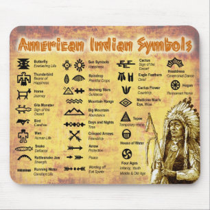 Native American Indian Symbols Mouse Pad