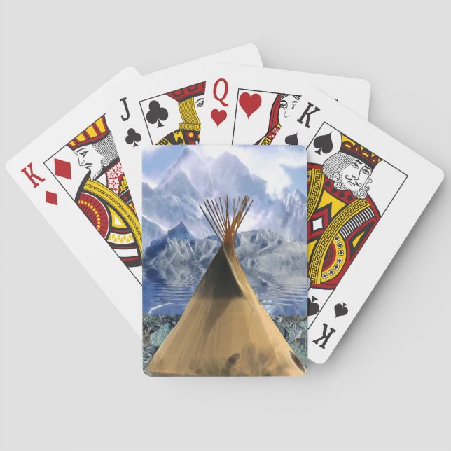 Native American Indian Tee-Pee Tipi Poker Cards (Back)