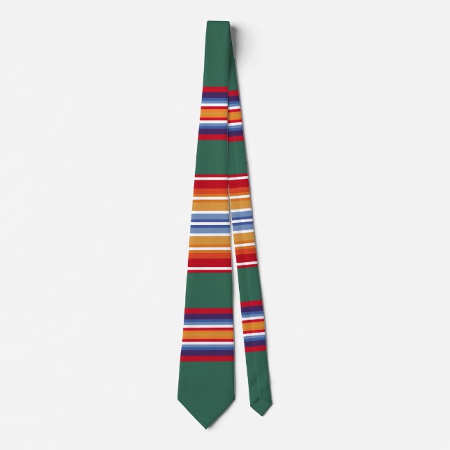 native american indian traditional textile motifs  neck tie (Front)