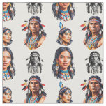 Native American Indian Tribe Pattern Design  Fabric