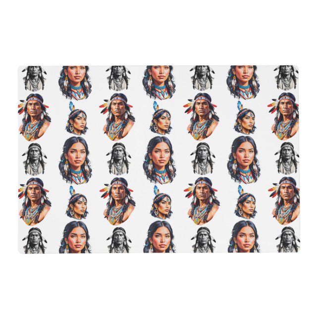 Native American Indian Tribe Pattern Design  Placemat (Front)