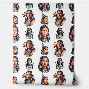 Native American Indian Tribe Pattern Design  Wallpaper