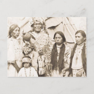 Native American Indian Vintage Portrait Postcard