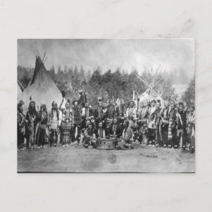 Native American Indian Vintage Portrait Postcard