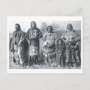 Native American Indian Vintage Portrait Postcard