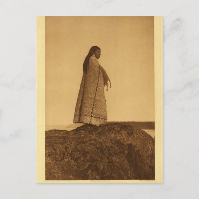Native American Indian Vintage Portrait Postcard (Front)