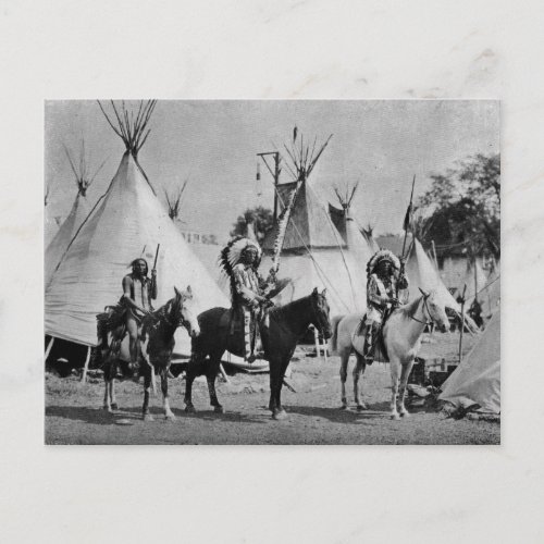 Native American Indian Vintage Portrait Postcard