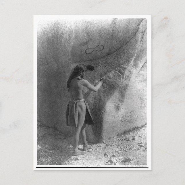 Native American Indian Vintage Portrait Postcard (Front)