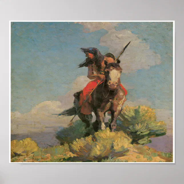 Native American Indian Wild Crow 1896 Art Poster | Zazzle
