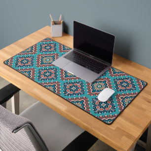 Native American Indians Navajo Mosaic Pattern Desk Mat