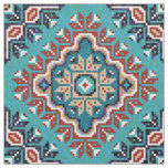 Native American Indians Navajo Mosaic Pattern Fabric