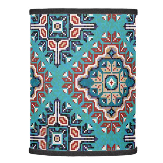 Native American Indians Navajo Mosaic Pattern Lamp Shade (Right)
