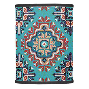 Native American Indians Navajo Mosaic Pattern Lamp Shade