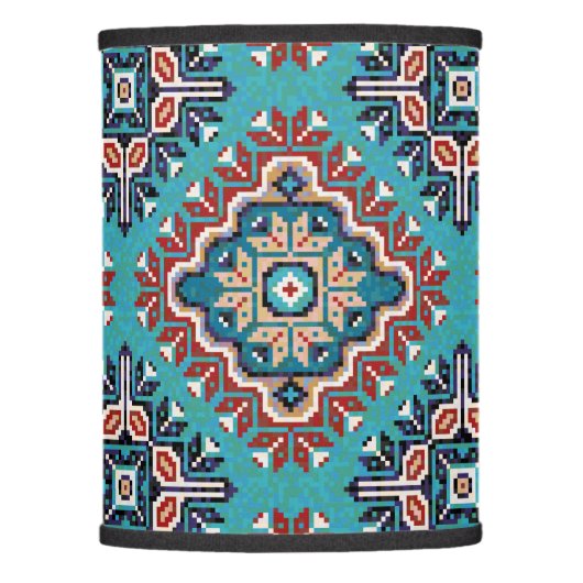 Native American Indians Navajo Mosaic Pattern Lamp Shade (Front)