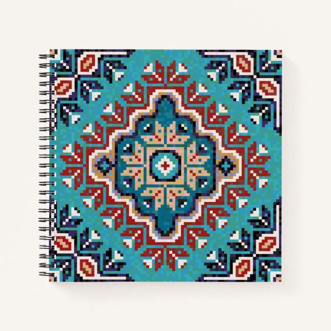 Native American Indians Navajo Mosaic Pattern  Notebook (Front)