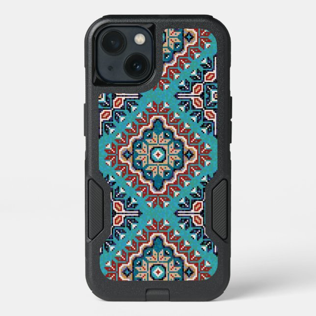 Native American Indians Navajo Mosaic Pattern Otterbox iPhone Case (Back)