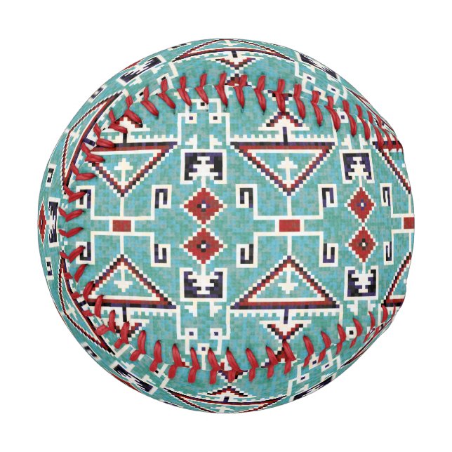 Native American Indians Navajo Pattern Baseball (Front Left)