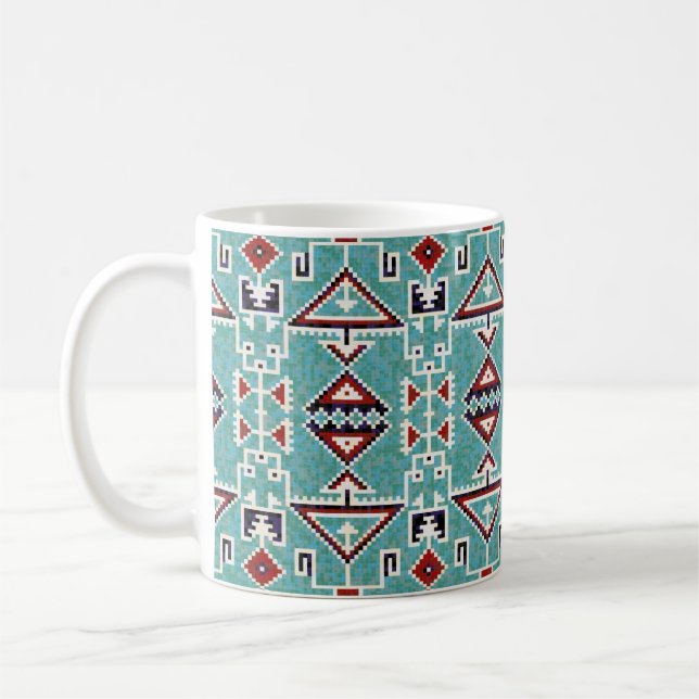 Native American Indians Navajo Pattern  Coffee Mug (Left)