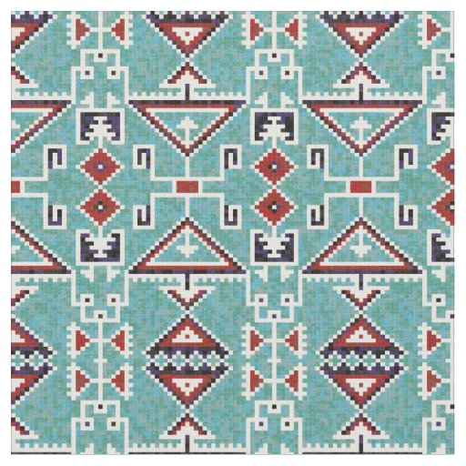 Native American Indians Navajo Pattern Fabric | Zazzle