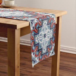 Native American Indians Navajo Pattern Short Table Runner
