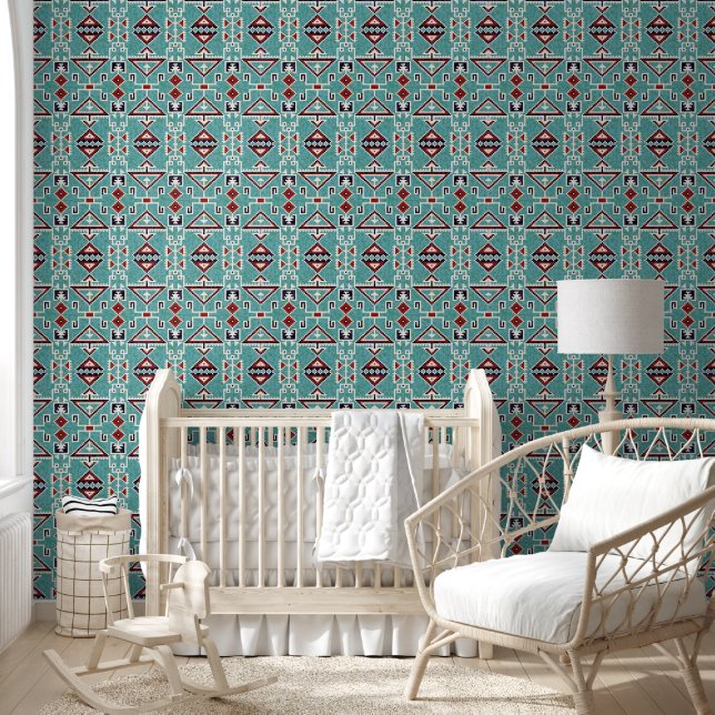 Native American Indians Navajo Pattern Wallpaper (Kids)