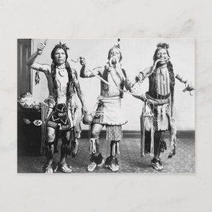 Native American Indians performing a snake dance Postcard