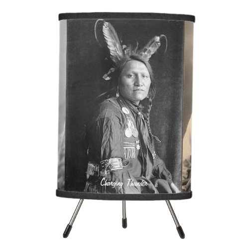 Native American Indians Vintage Photos  Tripod Lamp