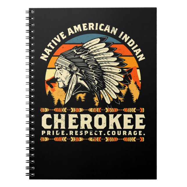 Native American Indigenous cherokee native america Notebook (Front)