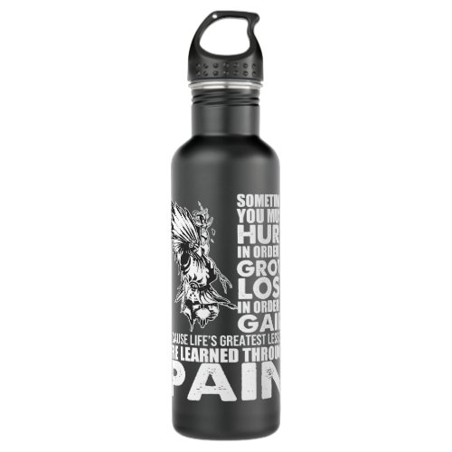 Native American Indigenous INSPIRED CHIEF PAIN na Stainless Steel Water Bottle