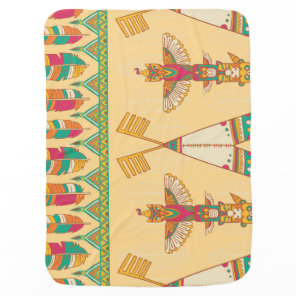 Native American Indigenous Ornamental Background. Baby Blanket