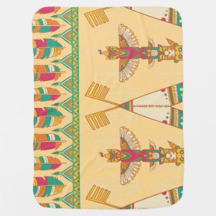 Native American Indigenous Ornamental Background. Baby Blanket