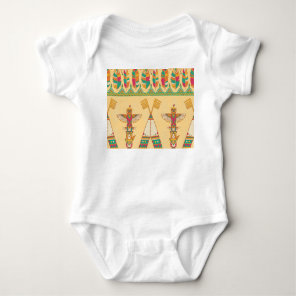 Native American Indigenous Ornamental Background. Baby Bodysuit