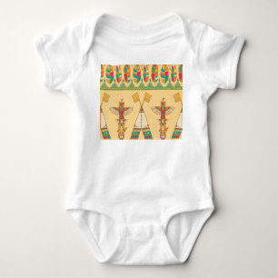 Native American Indigenous Ornamental Background. Baby Bodysuit
