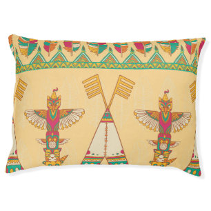 Native American Indigenous Ornamental Background. Pet Bed