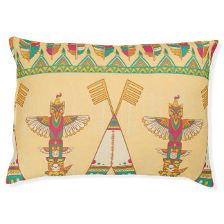 Native American Indigenous Ornamental Background. Pet Bed