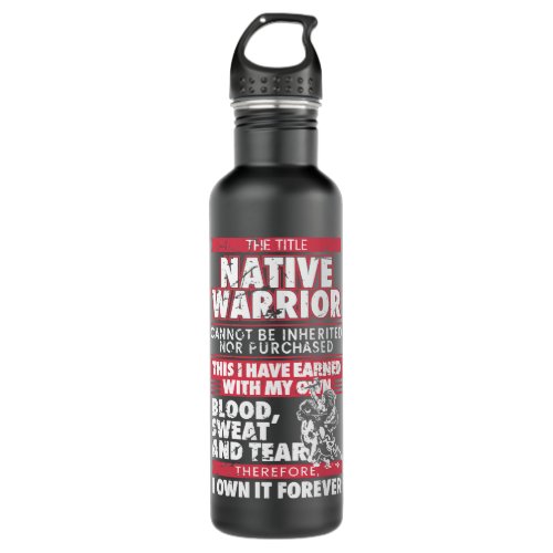 Native American Indigenous the tittle native ameri Stainless Steel Water Bottle