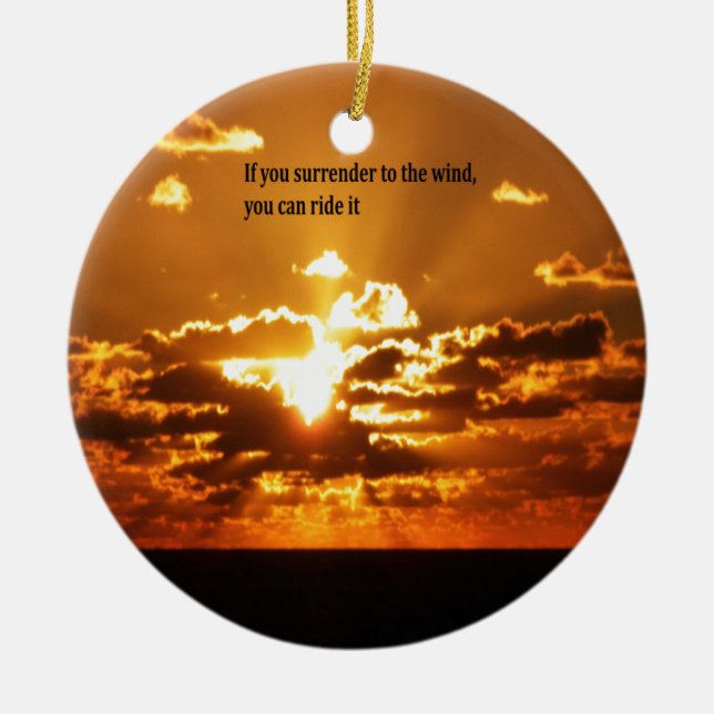 Native American Inspirational quotes Ceramic Ornament (Front)