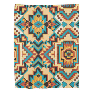 Native American-Inspired Abstract Pattern Duvet Cover
