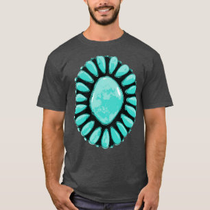 Native American Inspired Turquoise Jewelry Cluster T-Shirt