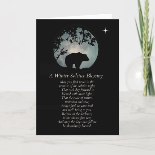 Native American Inspired Winter Solstice Blessings Card