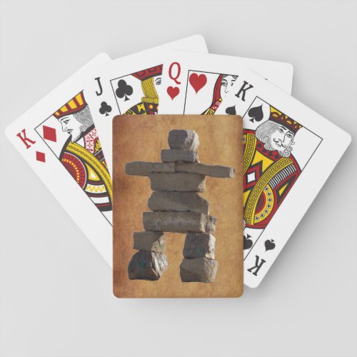 Native American Inuit Eskimo Inukshuk Poker Cards