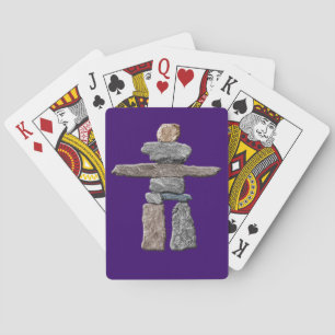 Native American Inuit Eskimo Inukshuk Poker Cards