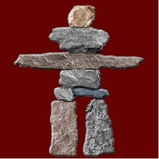 Native American Inuit Inukshuk Sculpted Gift Cutout