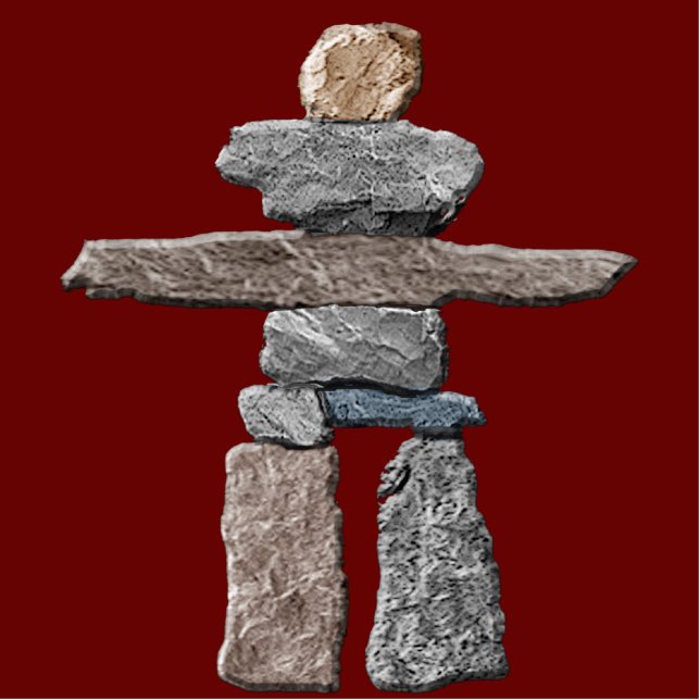Native American Inuit Inukshuk Sculpted Gift Cutout (Front)