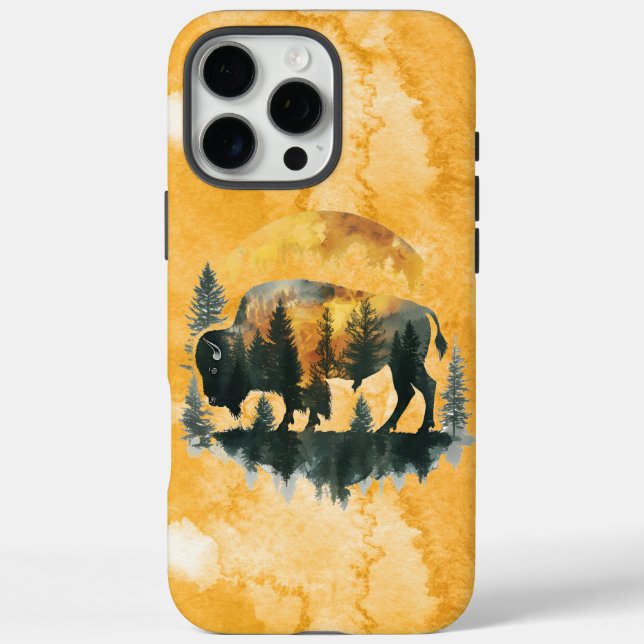 Native American iPhone Case with Buffalo (Back)