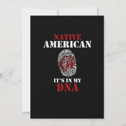 Native American Its In My DNA Proud Support Day Thank You Card