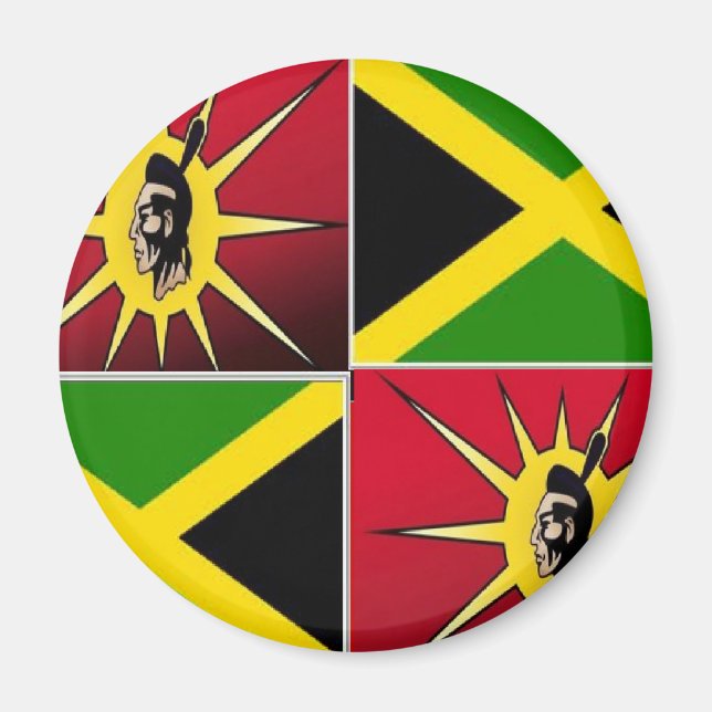 Native american-Jamaican Magnet (Front)