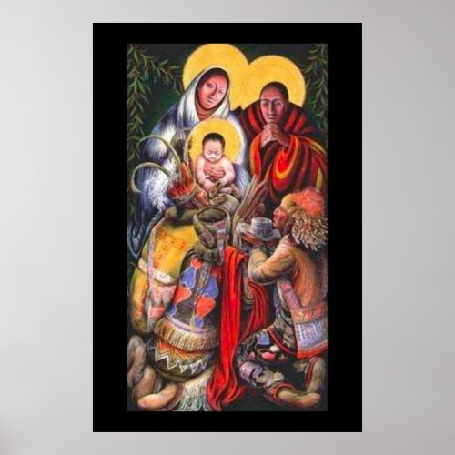 Native American Jesus  Saints Poster